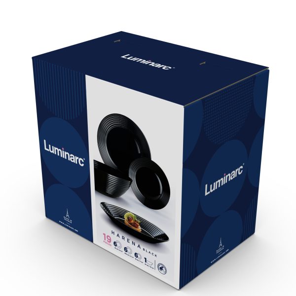 VAJILLA 6P 19 PZ HARENA NOIR