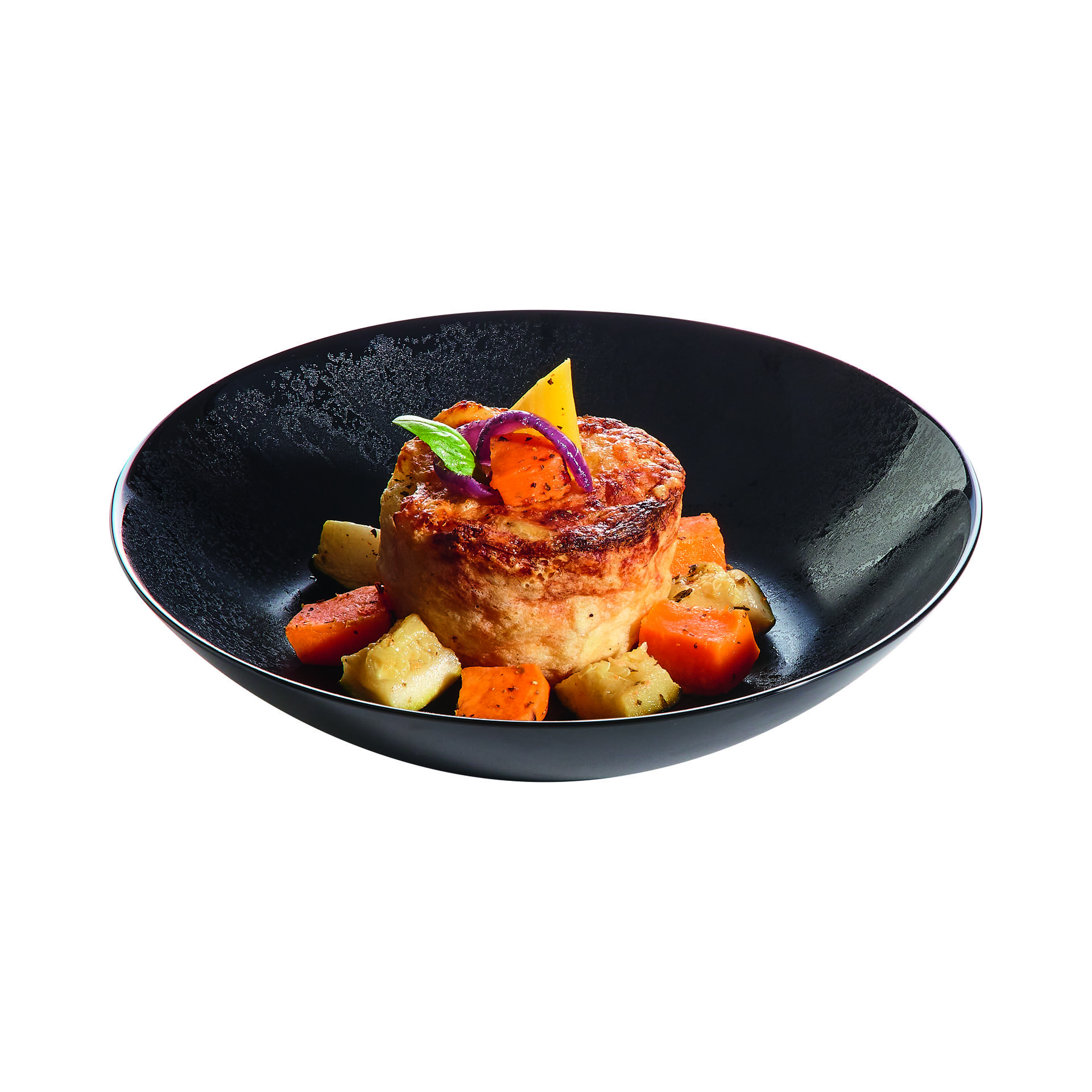PLATO HONDO 20 CM DIANA BLACK - Imagen 2