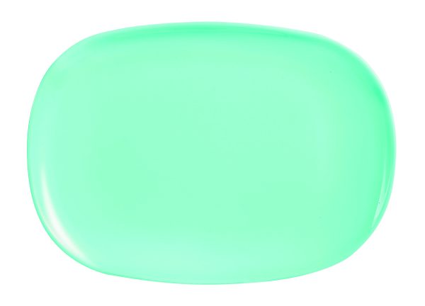 PLATO RECT 35X24 CM DIWALI LIGHT TUQUOISE